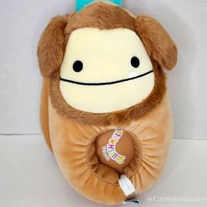 BENNY 👣 Brown Bigfoot Adult Slippers Original Squishmallow ☆ NWT ☆